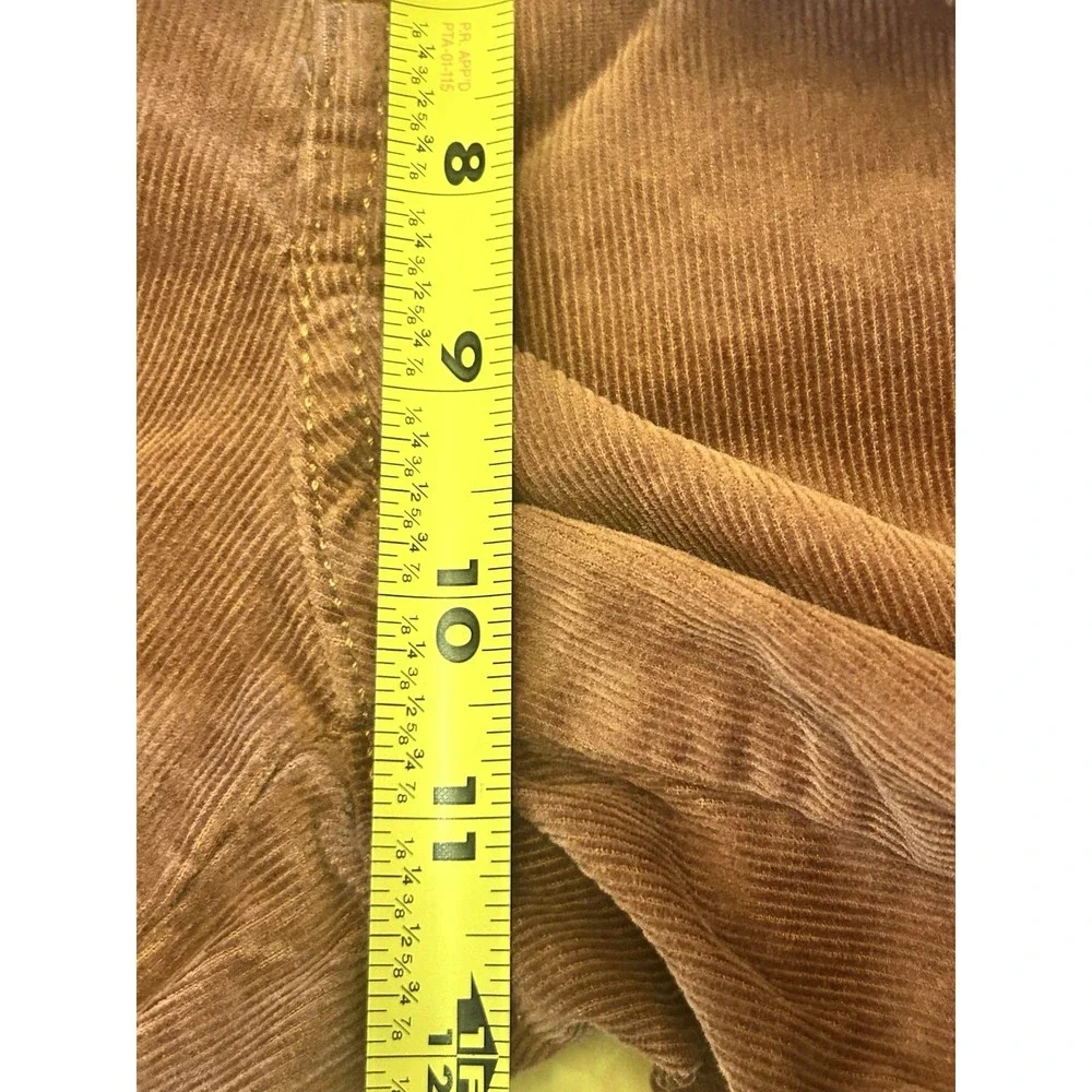 Loft Palmer Wide Leg Women's Pants Size 4 Tan Brown Corduroy High Rise Stretch - Picture 5 of 9